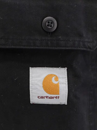 Shop Carhartt Cotton Shirt Jacket With Logo Patch
