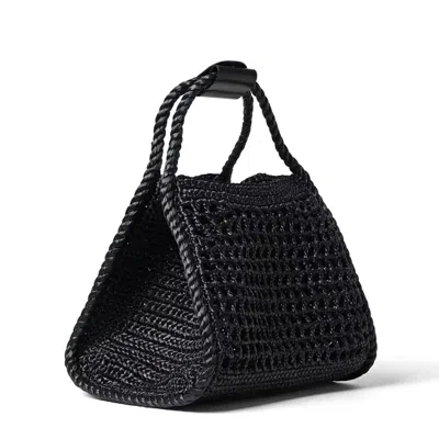Shop Max Mara Woven Bag In Black