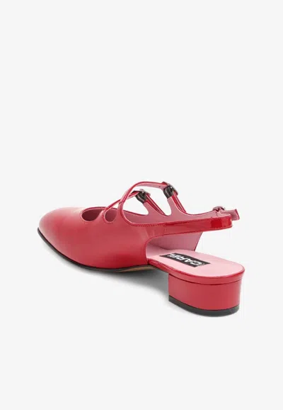 Shop Carel Paris 20 Patent Leather Slingback Flats In Red