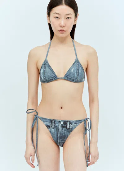 Shop Acne Studios Women Pinted Bikini Set In Blue