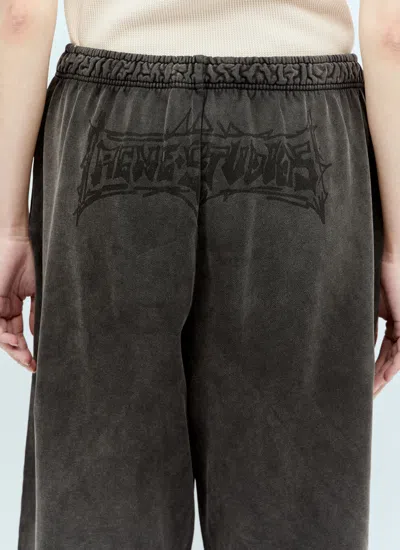 Shop Acne Studios Women Logo Print Track Pants In Black