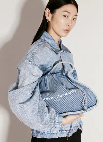 Shop Alexander Wang Women Ryan Large Shoulder Bag In Blue