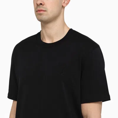 Shop Ami Alexandre Mattiussi Ami Paris Ami De Coeur Black T-shirt Men