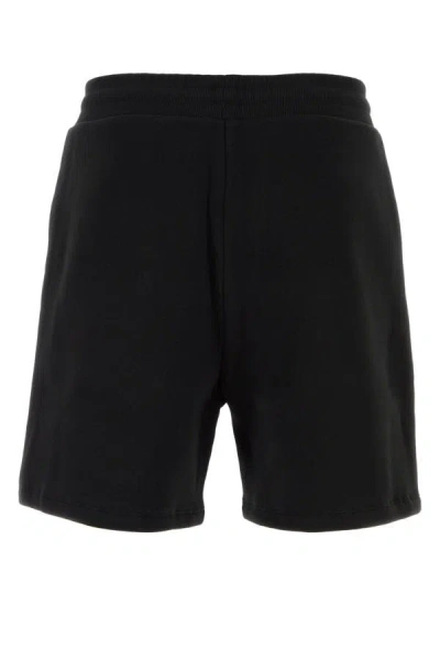 Shop Ami Alexandre Mattiussi Ami Unisex Black Cotton Blend Bermuda Shorts