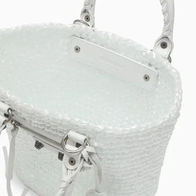 Shop Balenciaga Le Cagole Small White Basket Bag Women
