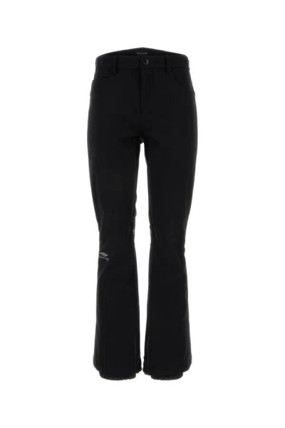 Shop Balenciaga Woman Black Stretch Nylon Ski Pant