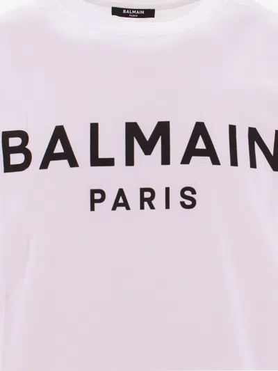 Shop Balmain Man T-shirt Man White T-shirts