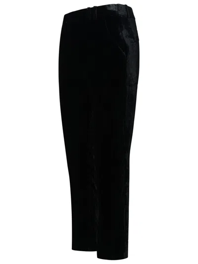 Balmain Velvet Trousers In Black