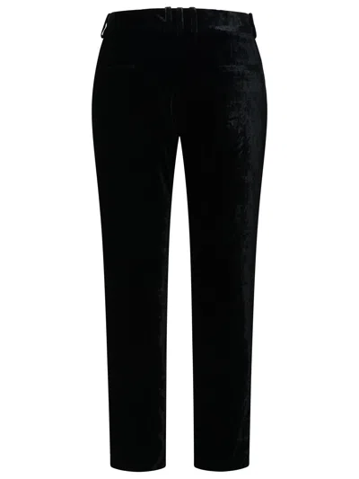 Balmain Velvet Trousers In Black