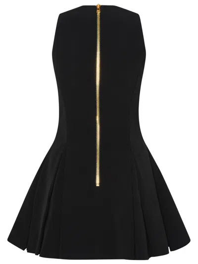 Shop Balmain Woman  Black Viscose Dress