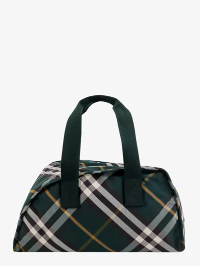 Shop Burberry Man Shield Man Green Travel Bags
