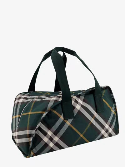 Shop Burberry Man Shield Man Green Travel Bags