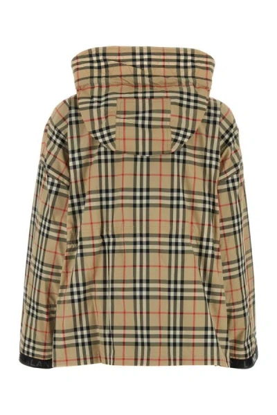 Shop Burberry Woman Printed Polyester Windbreaker In Multicolor
