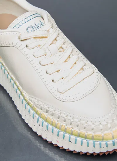 Shop Chloé Women Nama Sneakers In Cream