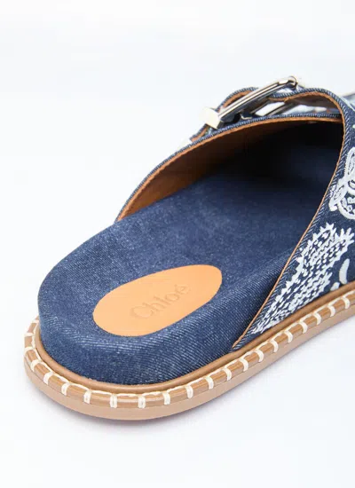 Shop Chloé Women Rebbeca Bandana Sandals In Blue