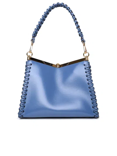 Shop Etro Woman  Small 'vela' Blue Leather Bag