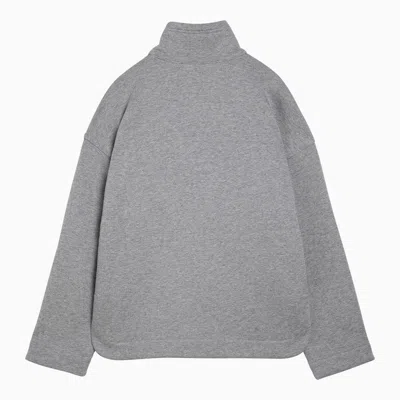 Shop Gucci Grey Cotton Sweatshirt With Logo Women In Gray