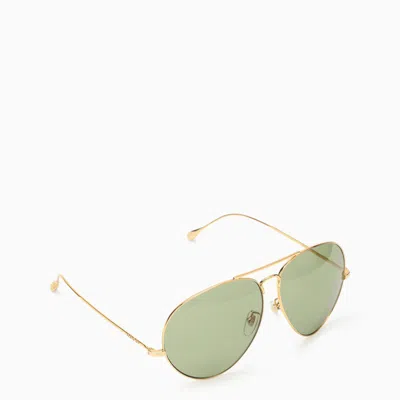 Shop Gucci Navigator Green Sunglasses Men