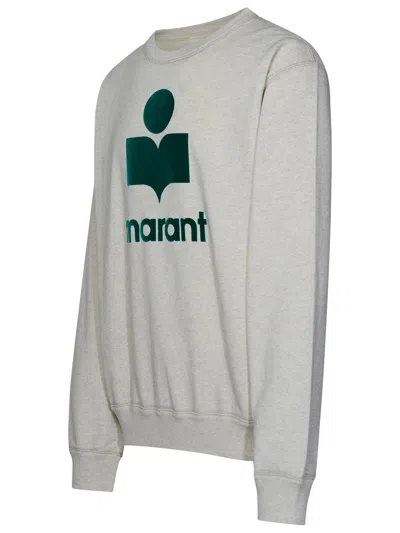 Shop Isabel Marant Man  'mikoy' Sweatshirt In Ecru Cotton Blend In Cream