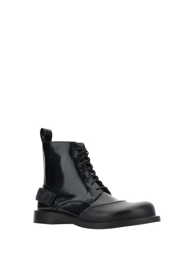 Shop Loewe Men Ankle Boots In Black