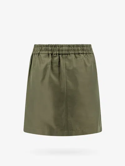 Shop Moncler Woman Skirt Woman Green Skirts