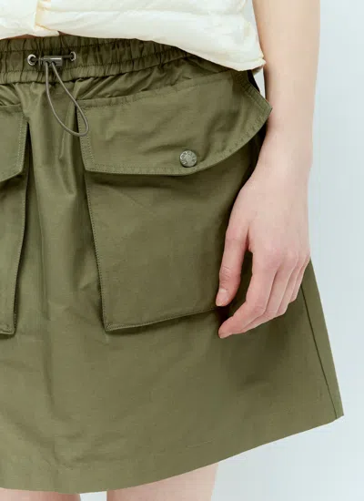 Shop Moncler Women Drawstring Mini Skirt In Green