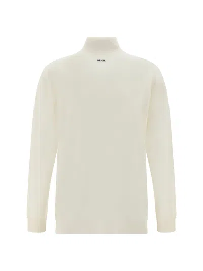 Shop Prada Men Turtleneck Sweater In White