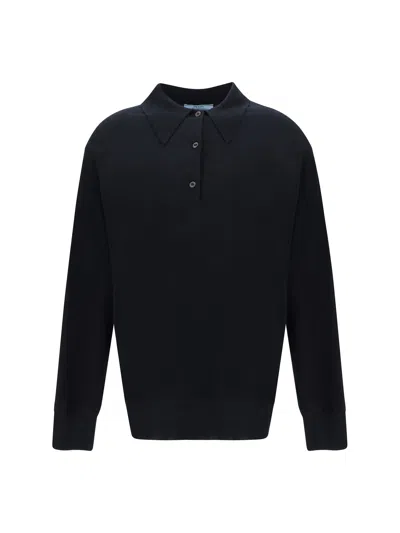 Shop Prada Women Polo Shirt In Black