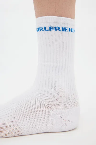 Shop Girlfriend Collective White/electra Crew Sock