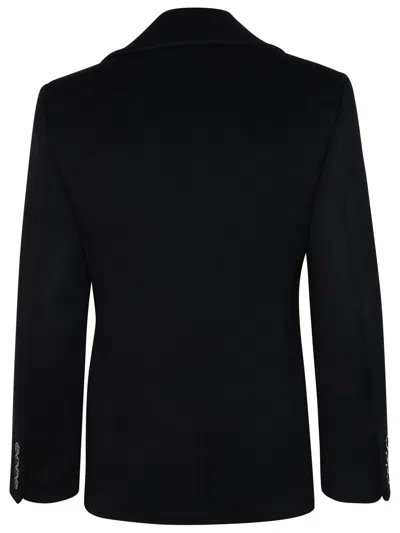 Shop Saint Laurent Man  Black Wool Blazer