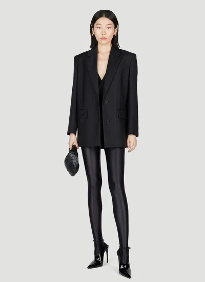 Shop Saint Laurent Women High Shine Opaque Tights In Black