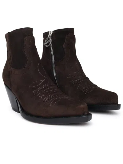 Shop Sonora Jalapeno Ankle Boots In Brown Suede Woman