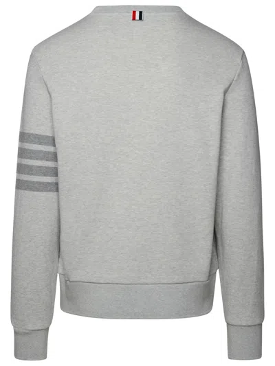 Shop Thom Browne Man  Gray Cotton Sweatshirt