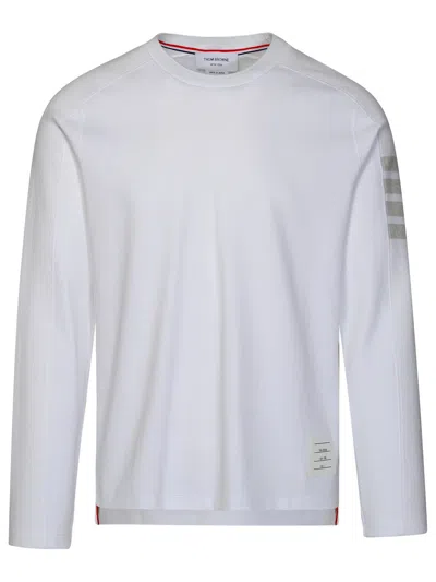 Shop Thom Browne White Cotton Sweater Man