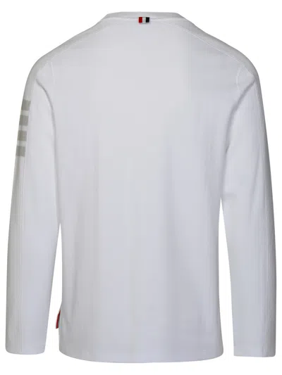 Shop Thom Browne White Cotton Sweater Man