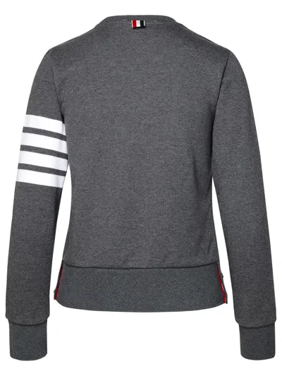 Shop Thom Browne Woman  Gray Cotton Sweatshirt