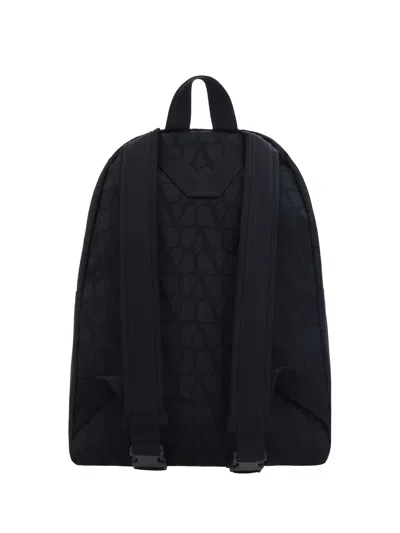 Shop Valentino Garavani Men  Garavani Toile Iconographe Backpack In Black