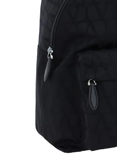 Shop Valentino Garavani Men  Garavani Toile Iconographe Backpack In Black