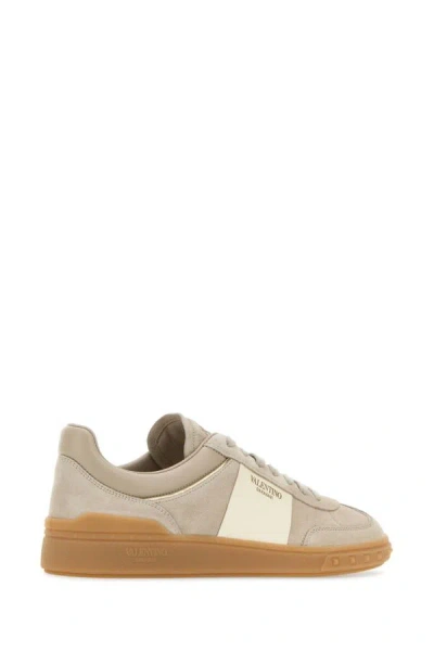 Shop Valentino Garavani Woman Grey Suede Upvillage Sneakers In Gray