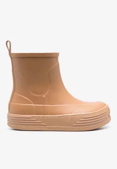Shop Palm Angels Ankle Rain Boots In Camel