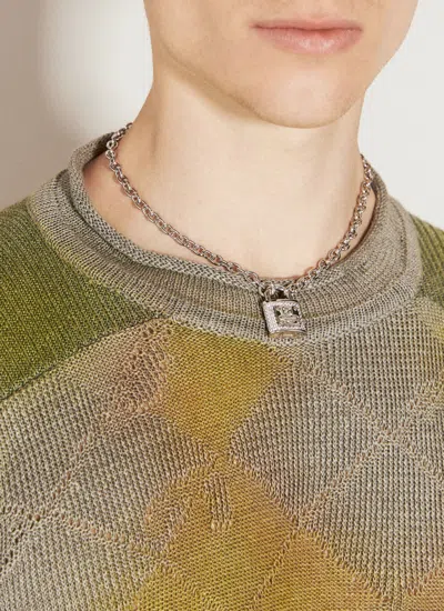 Shop Vivienne Westwood Men Penina Pendant Necklace In Silver
