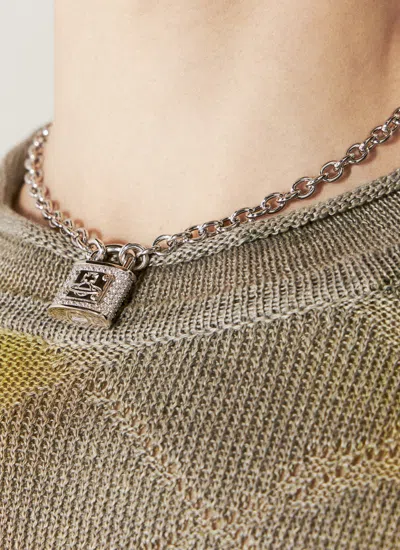 Shop Vivienne Westwood Men Penina Pendant Necklace In Silver