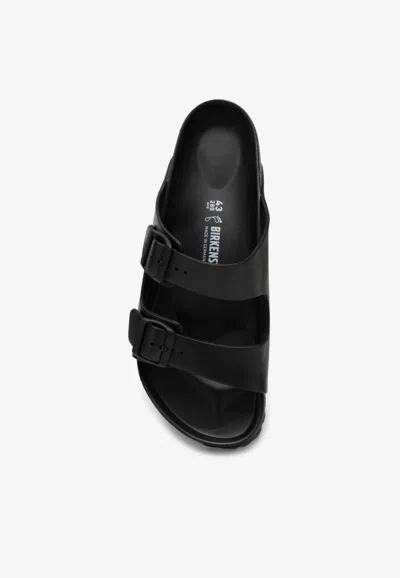 Shop Birkenstock Arizona Double-buckle Slides In Black