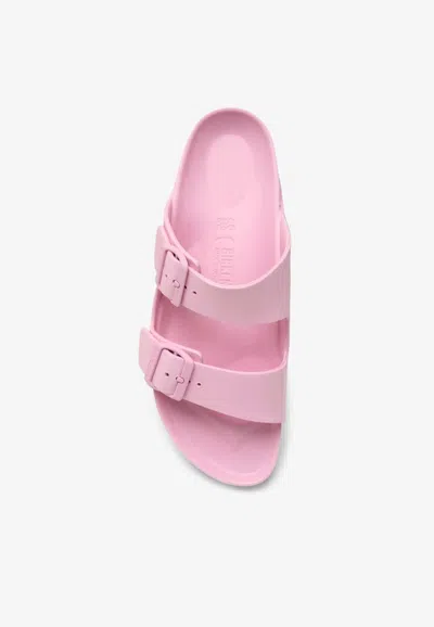 Shop Birkenstock Arizona Double-buckle Slides In Pink