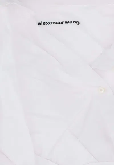 Shop Alexander Wang Asymmetrical Wrap Shirt In White