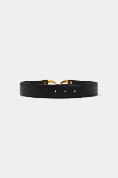 Shop Altuzarra 'horsebit' Belt In Black