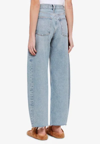 Agolde Henson Rigid Low-rise Wide-leg Jeans In Blue