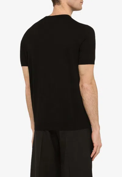 Shop Drumohr Basic Crewneck T-shirt In Black