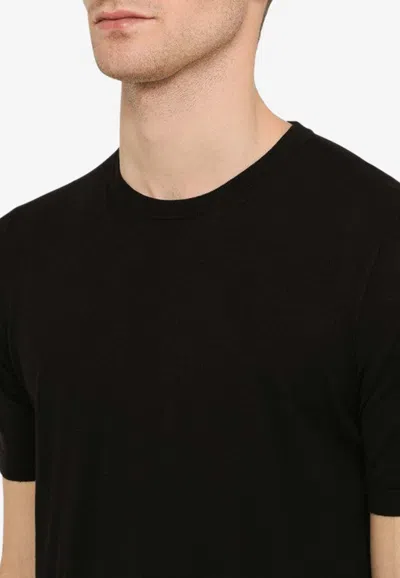 Shop Drumohr Basic Crewneck T-shirt In Black