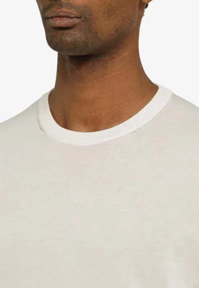 Shop Drumohr Basic Crewneck T-shirt In White